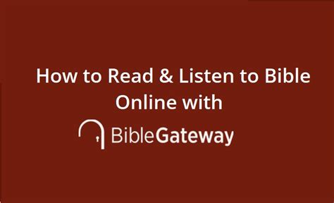 bible gateway|Read the Bible online. A free Bible on your phone, .
